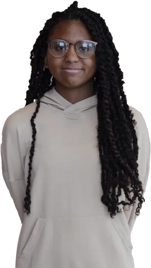 Young Woman With Dreadlocks Portrait PNG Image