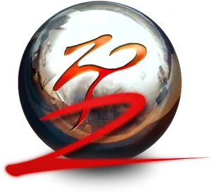 Zen Logo Crystal Sphere PNG