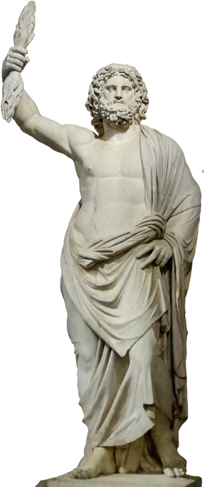 Zeus Statue Ancient Greek God PNG Image