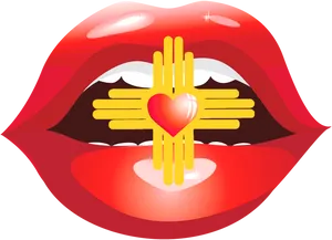 Zia Symbolon Lips Graphic PNG Image