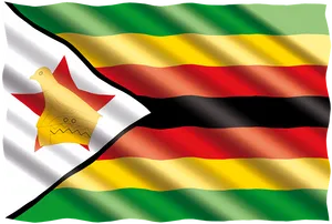 Zimbabwe National Flag Waving PNG Image