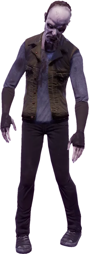 Zombie Figure Standing PNG Image