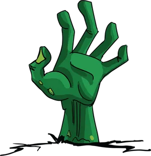 Zombie Hand Rising From Ground PNG Image