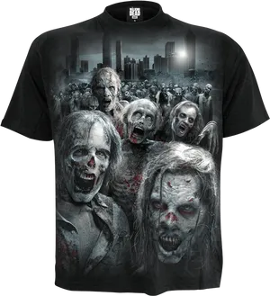 Zombie Horde T Shirt Design PNG Image