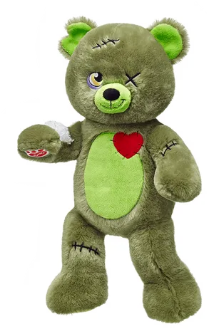 Zombie Teddy Bear Plush Toy PNG Image