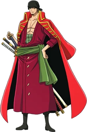 Zoro One Piece Anime Character PNG Image