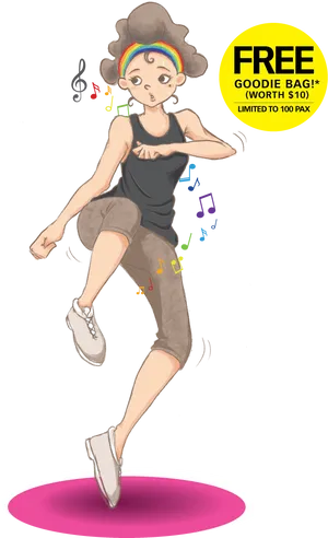 Zumba Dance Promotion Illustration PNG Image